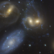 Image for article titled A stunning image of four galaxies smashed together in one tiny corner of the universe